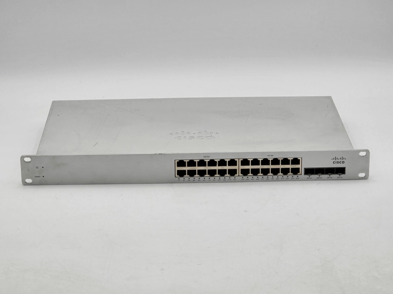 Meraki Cisco MS225-24P-HW 24-Port Gigabit PoE Switch - Tested & Unclaimed 1 Meraki Cisco MS225-24P-HW 24-Port Gigabit PoE Switch - Tested & Unclaimed