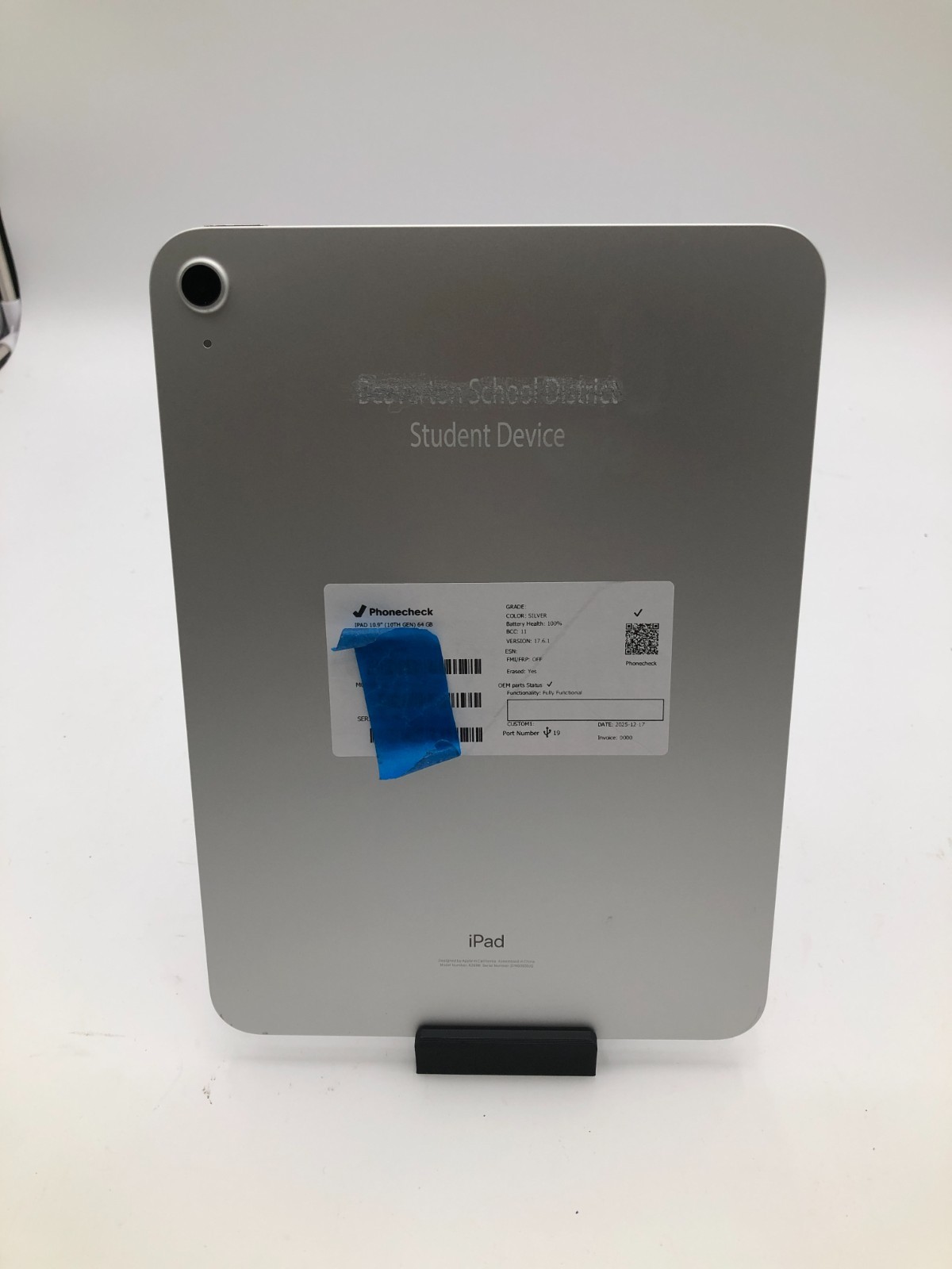 Apple iPad 10.9" 10th Gen 64GB Silver Wi‑Fi A2696 (Unlocked) – Battery 100% 4 Apple iPad 10.9" 10th Gen 64GB Silver Wi‑Fi A2696 (Unlocked) – Battery 100%