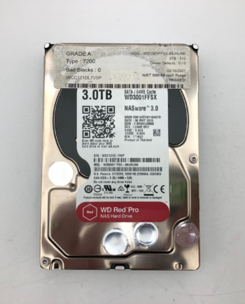 WD Red Pro 3TB 3.5" SATA NAS Hard Drive 7200RPM 64MB WD3001FFSX-68JNUN0