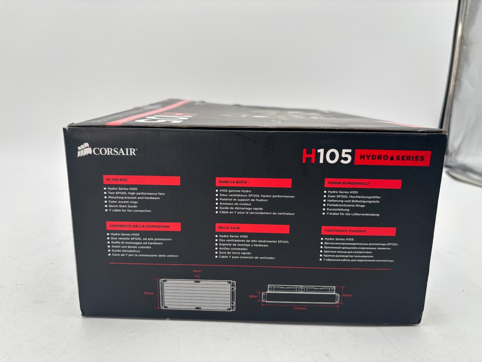 Corsair H105 Hydro Series 240mm Liquid CPU Cooler New in box C9F6 5 Corsair H105 Hydro Series 240mm Liquid CPU Cooler New in box C9F6