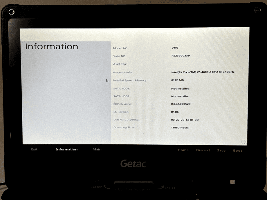 image of Getac V110 Toughbook Tablet i7 4600U210GHz 8GB No HDDOS Ready to Build 375620070405 3