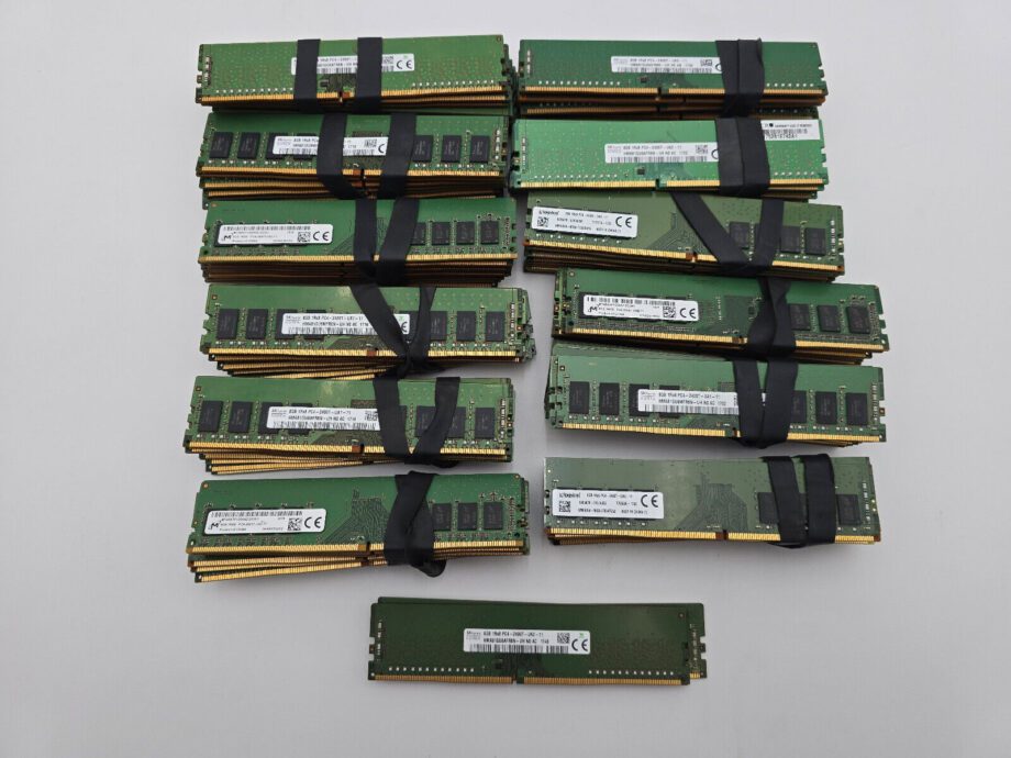 image of LOT of 123 Mixed Major Brands 8GB DDR4 19200 2400MHz Desktop Memory Ram TESTED 356080621405