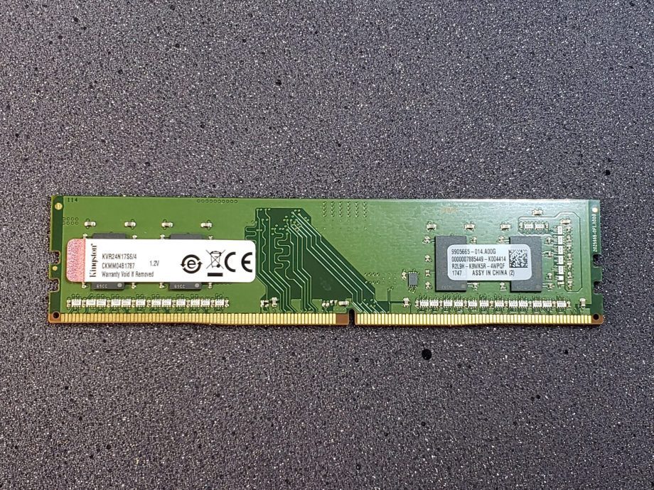 image of Kingston 4GB DDR4 2400 MHz PC4 19200 DIMM 288 Pin 1Rx8 Desktop Memory RAM 1x 4G 355560027515 2