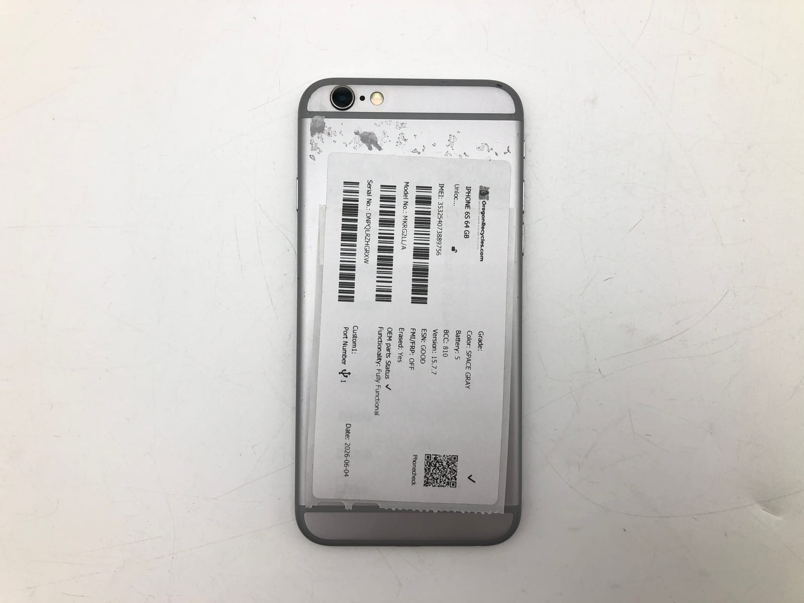 Apple iPhone 6S 64GB Space Gray Unlocked MKRG2LL/A iOS Smartphone Tested 92% Bat 6 Apple iPhone 6S 64GB Space Gray Unlocked MKRG2LL/A iOS Smartphone Tested 92% Bat