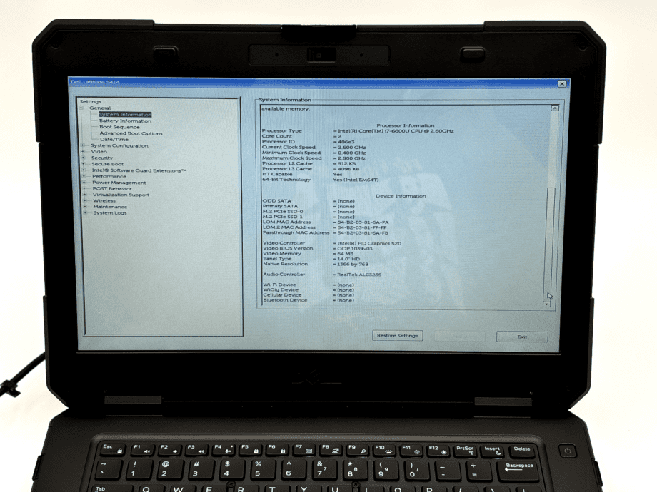 image of Dell Latitude 5414 Rugged i7 6600U 16GB No HDDOSBattery Ready to Build 356166602925 4