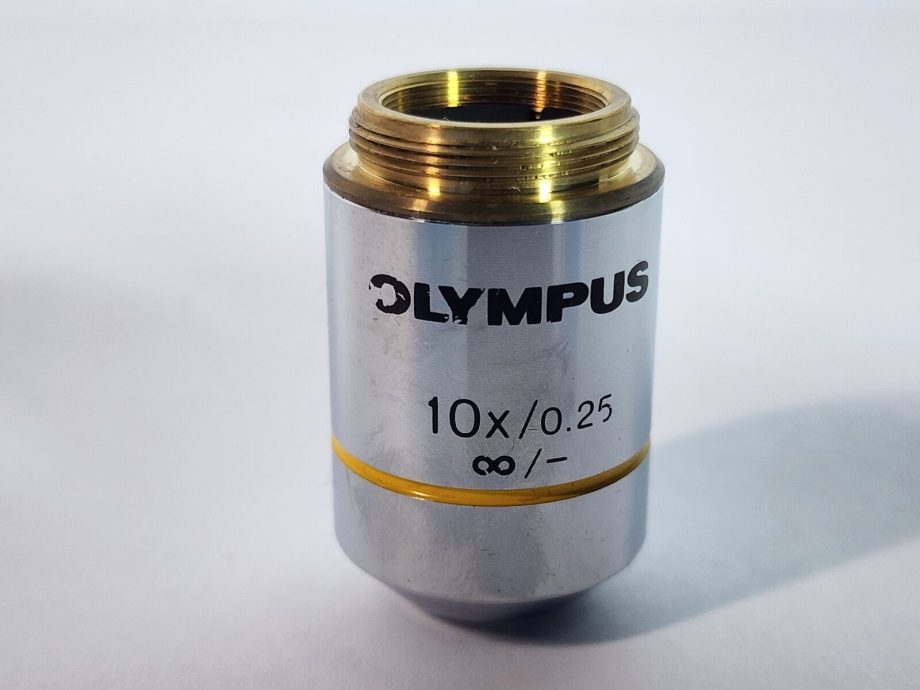 image of OLYMPUS Plan 10X025 MICROSCOPE OBJECTIVE LENS 354951409135