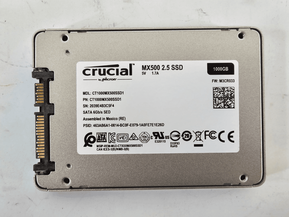 image of Crucial CT1000MX500SSD1 3D TL SATA3 25in 1TB Internal SSD BlueGray 355935113955 2