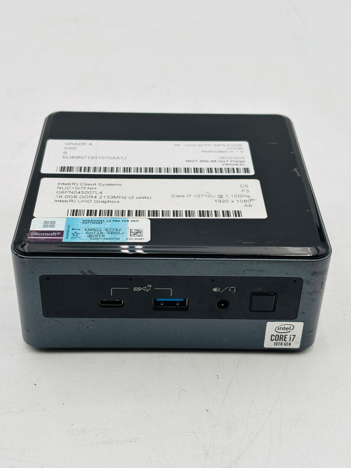 Intel NUC10i7FNH Mini PC – Core i7 | 16GB RAM | 512GB SSD | Windows 11 Pro 1 Intel NUC10i7FNH Mini PC – Core i7 | 16GB RAM | 512GB SSD | Windows 11 Pro