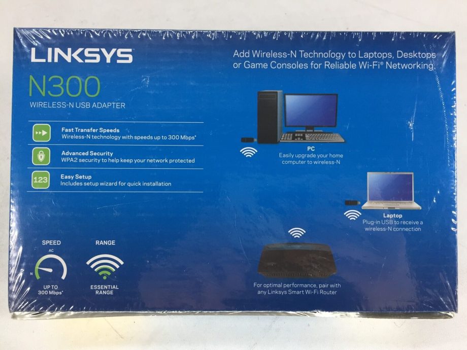 image of Linksys Wireless N USB Adapter Model N300 New 354810864665 4