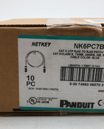 10 pc- Individual Panduit Netkey NK6PC7BUY Cat6 UTP RJ45 7' Blue Patch Cord -New