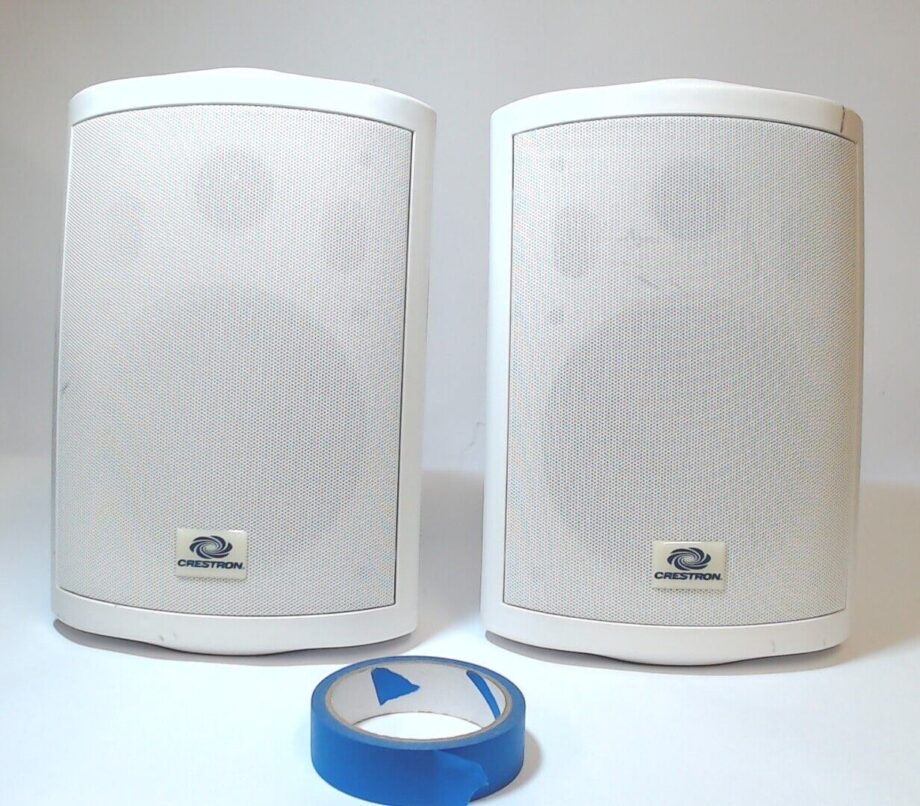 image of Crestron 80 watt speaker pair white FS6 W 375322875075 5