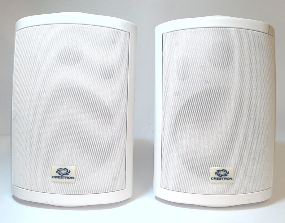 image of Crestron 80 watt speaker pair white FS6 W 375322875075