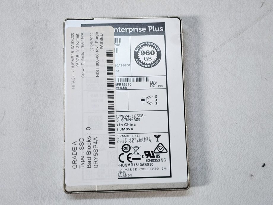 image of Dell Compellent 960GB SAS SSD 25 12Gbps RI Solid State Drive HUSMR1610ASS200 374679224475
