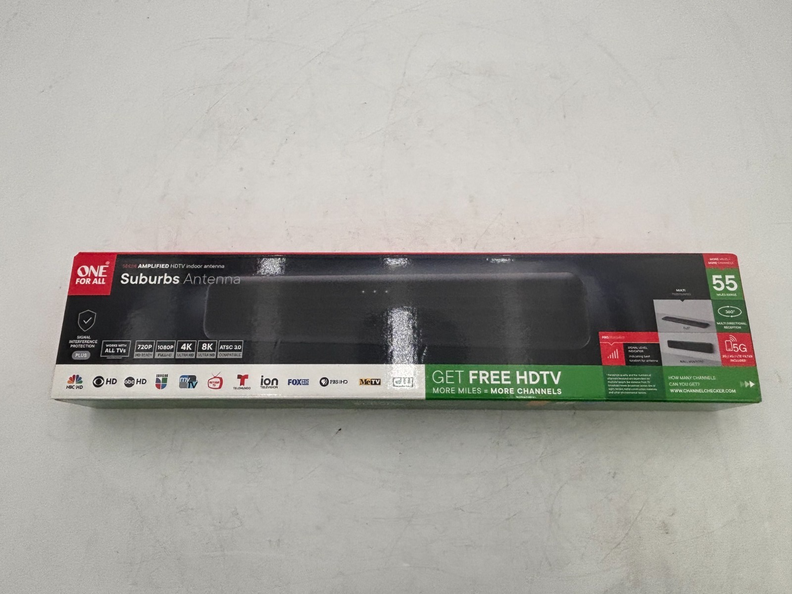 ONEforALL 14424 Amplified HDTV Indoor Antenna — New in Box (C9 F6) 1 ONEforALL 14424 Amplified HDTV Indoor Antenna — New in Box (C9 F6)