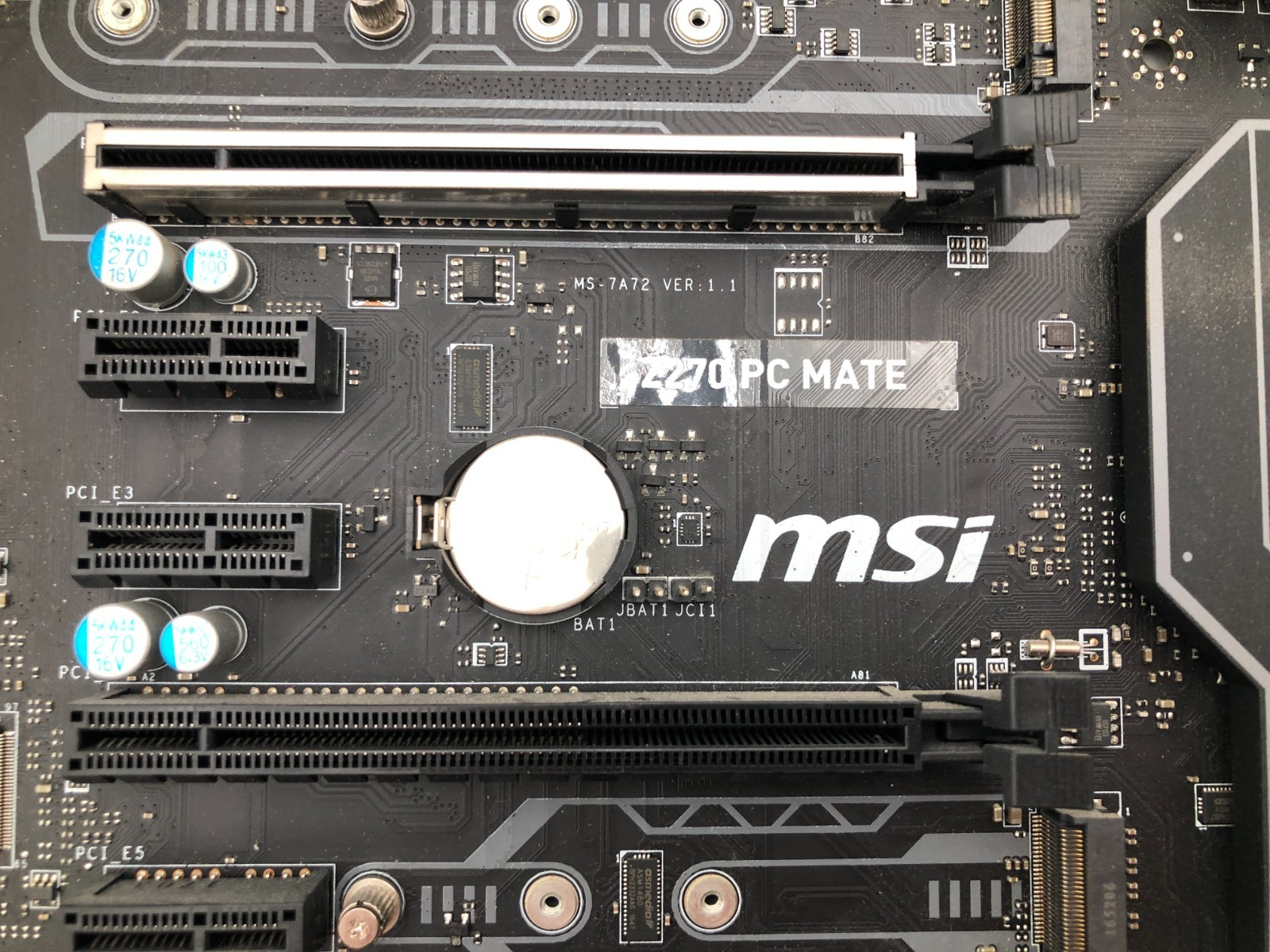 MSI Z270 PC MATE MS-7A72 Intel Z270 ATX Motherboard LGA1151 DDR4 3 MSI Z270 PC MATE MS-7A72 Intel Z270 ATX Motherboard LGA1151 DDR4