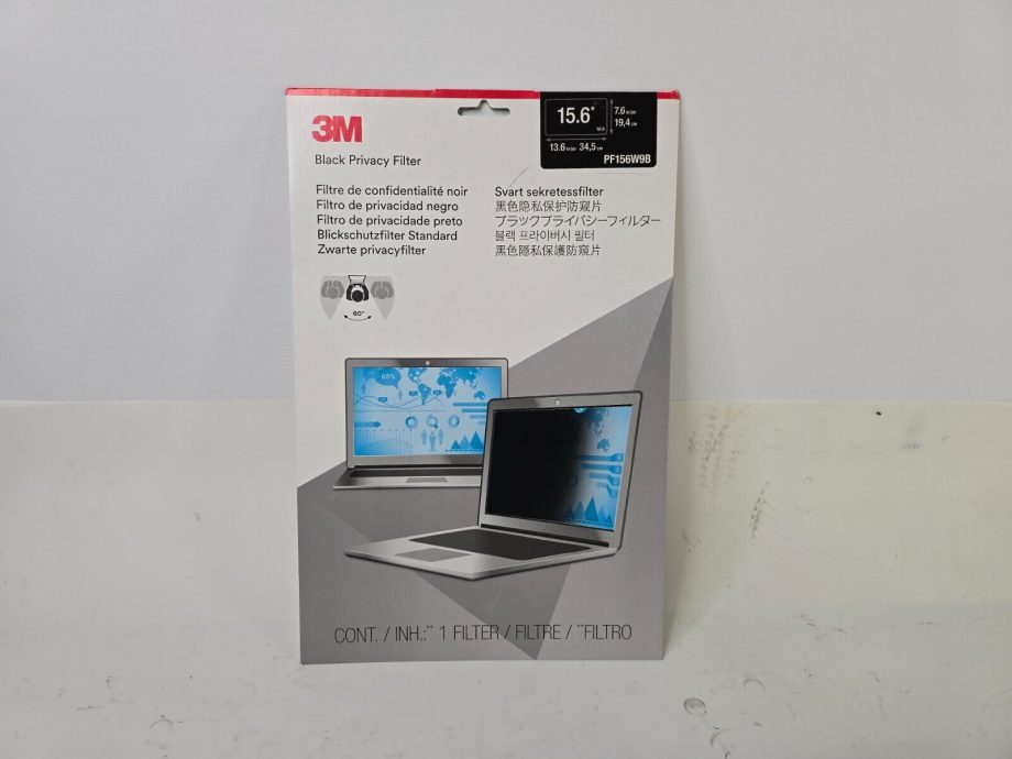 image of 3M Black Privacy Screen Filter for 156 Widescreen Laptop PF156W9B Sealed 355544518095