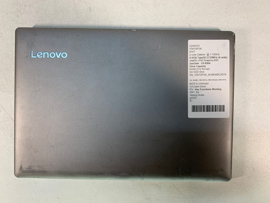 image of Lenovo idealpad 130S 11IGM Celeron N4000110GHZ 4GB 64GB SSD WIN10H UsedPoor 375384155895 5