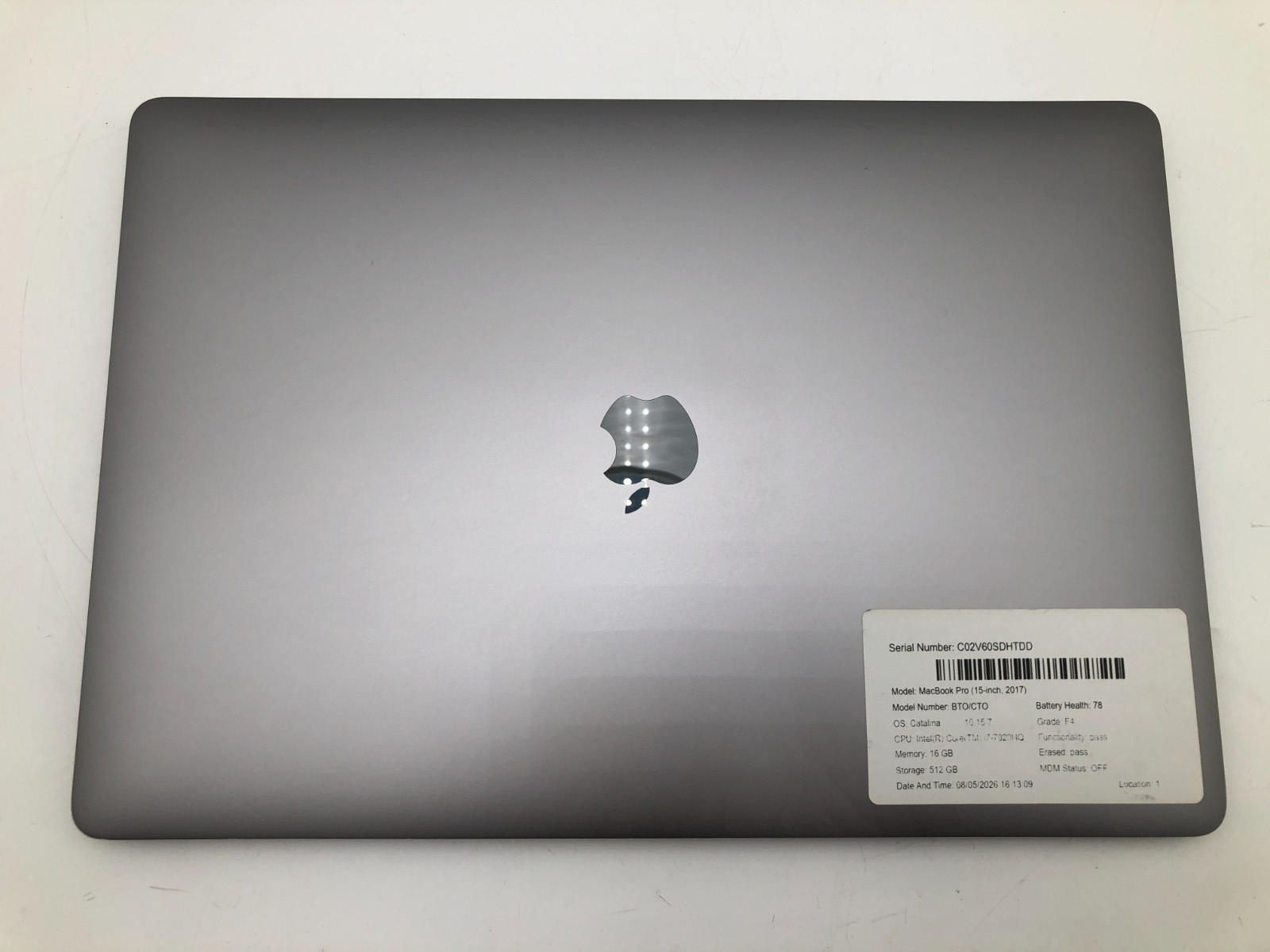 Apple MacBook Pro 15" 2017 i7-7920HQ 16GB RAM 512GB SSD Radeon Pro Catalina 5 Apple MacBook Pro 15" 2017 i7-7920HQ 16GB RAM 512GB SSD Radeon Pro Catalina