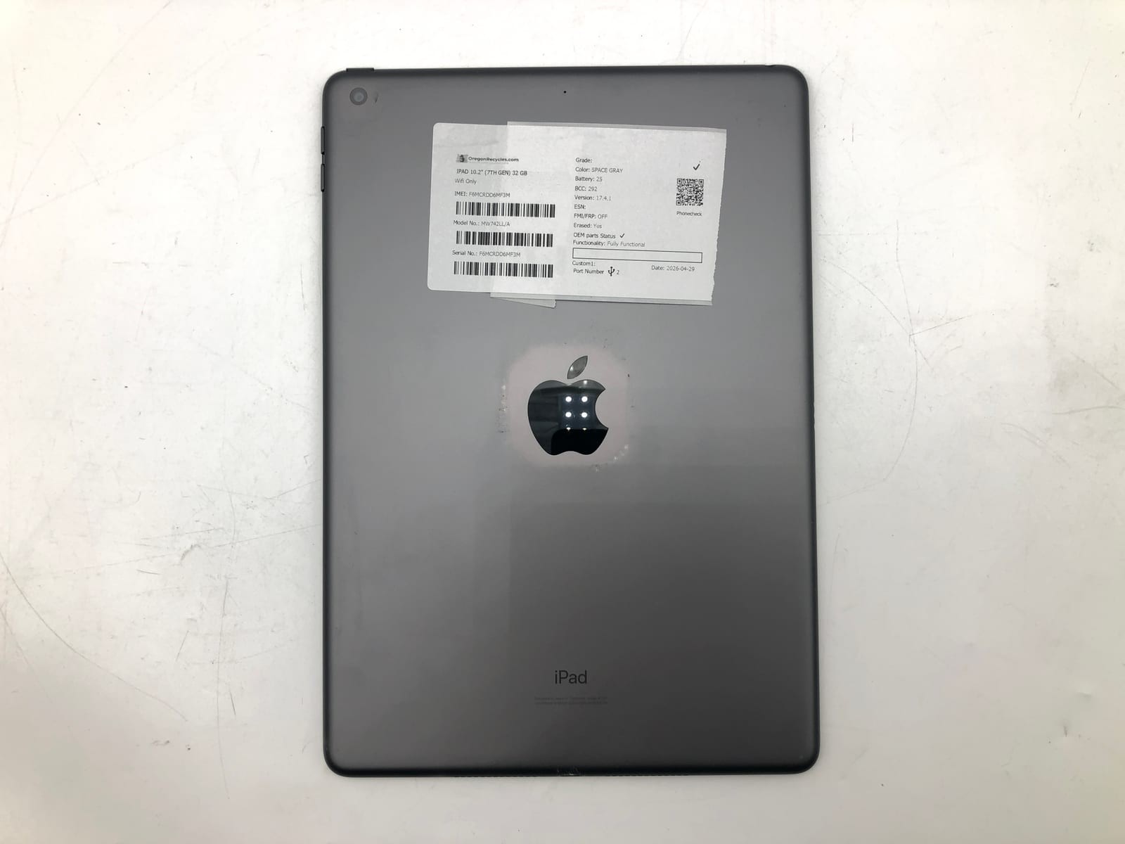 Apple iPad 10.2" (7th Gen) 32GB Space Gray Wifi Only MW742LL/A iOS Smartphone Te 5 Apple iPad 10.2" (7th Gen) 32GB Space Gray Wifi Only MW742LL/A iOS Smartphone Te