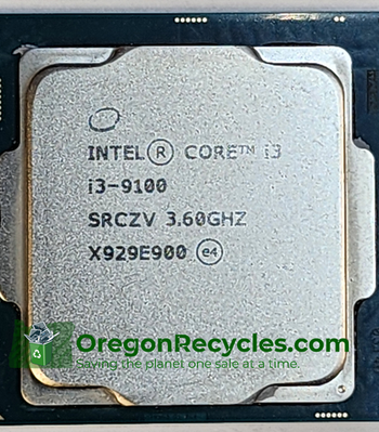 Intel i3-9100 3.6GHz (4.2GHz TURBO) LGA 1151 Processor (SRCZV)
