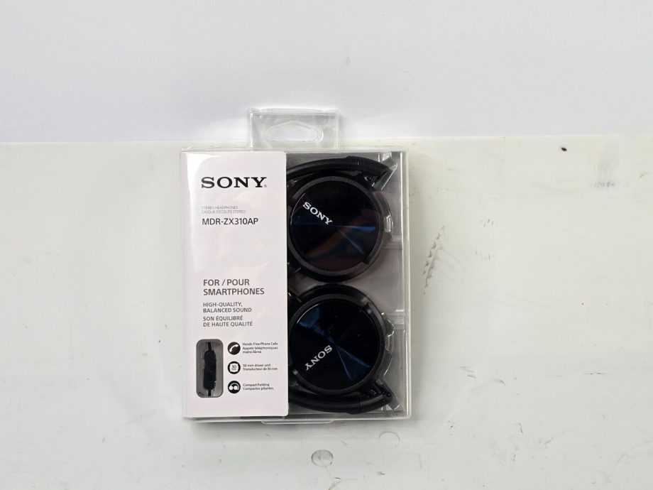 image of Sony MDR ZX310AP ZX Series Wired On Ear Headphones With Mic Black NEW 375311632126 2