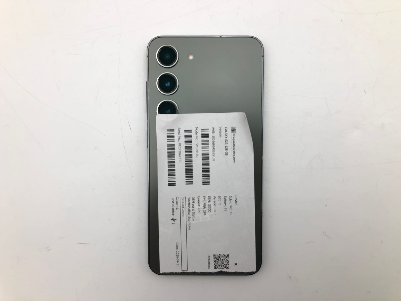 Samsung Galaxy S23 128GB Green Verizon SM-S911U Android Smartphone Tested 6 Samsung Galaxy S23 128GB Green Verizon SM-S911U Android Smartphone Tested