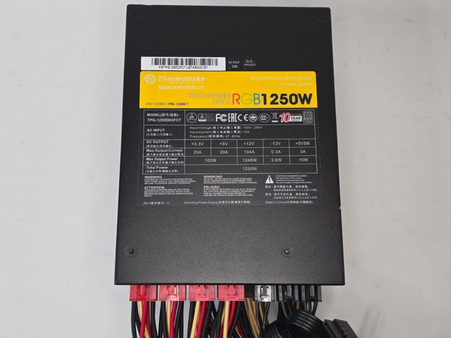 image of Thermaltake TPG 1250D T DPS G RGB 1250W Titanium Toughpower 100 240V 355827891436 2