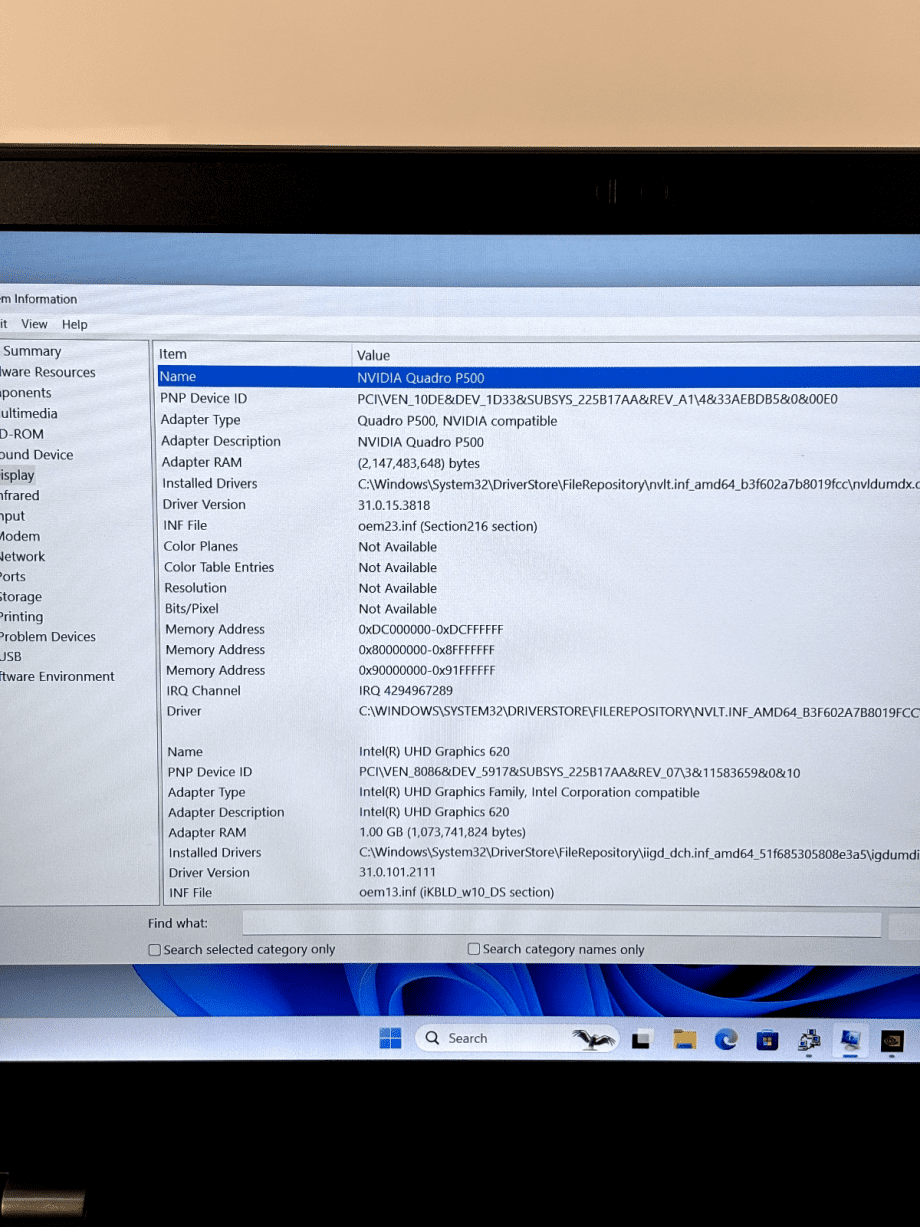 image of Lenovo ThinkPad P52s i7 8550U 16GB 512GB SSD WIN11P Quadro P500 No Battery 375460443046 3