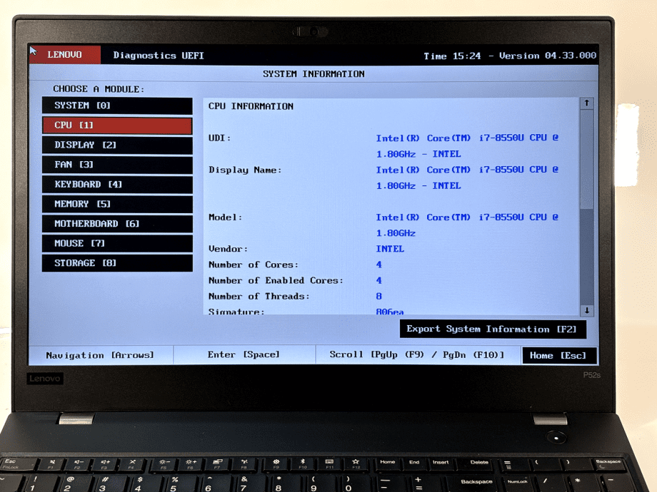 image of Lenovo ThinkPad P52s i7 8550U 16GB 512GB SSD WIN11P Quadro P500 No Battery 375460443046 4