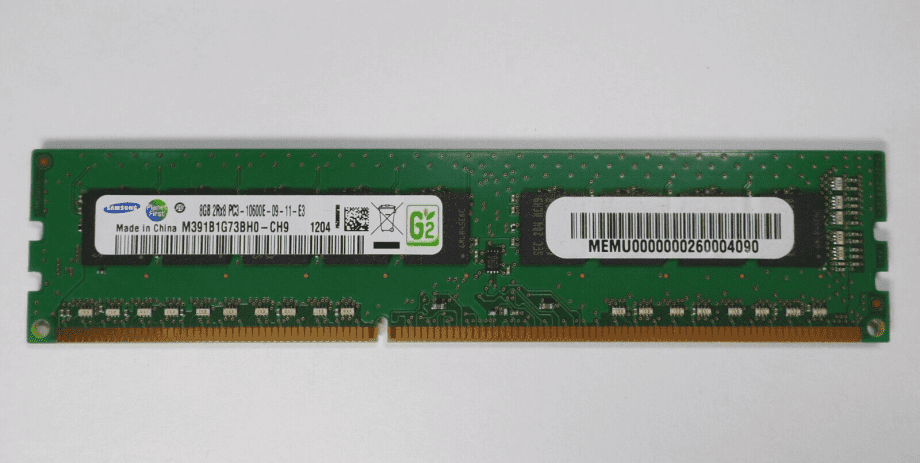 image of Samsung M391B1G73BH0 CH9 2Rx8 PC3 10600E DDR3 1333 ECC Registered 374264956446