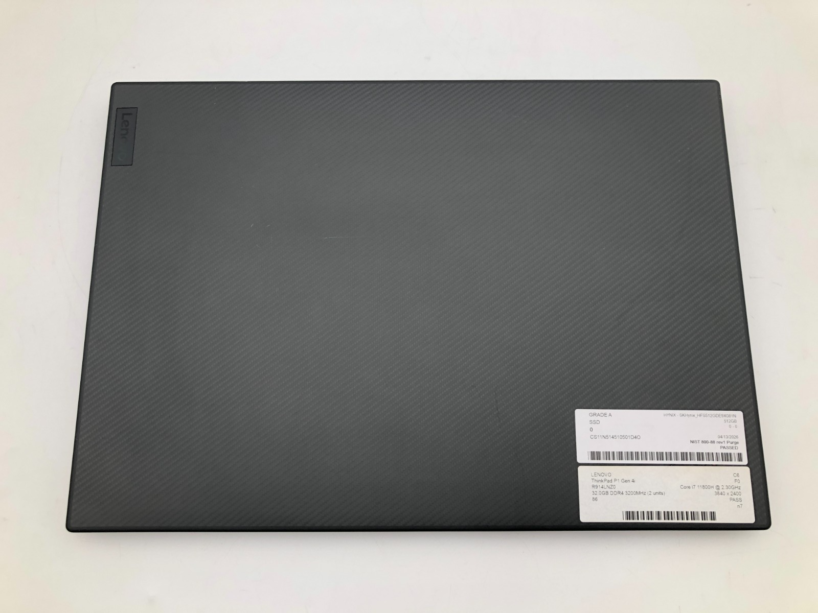 Lenovo ThinkPad P1 Gen 4i i7-11800H 32GB RAM 512GB RTX A2000 NVMe Win 11 Pro 5 Lenovo ThinkPad P1 Gen 4i i7-11800H 32GB RAM 512GB RTX A2000 NVMe Win 11 Pro
