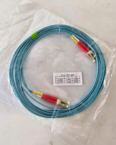 OM3 LC to LC Fiber Optic Patch Cable Multimode Duplex Aqua 50/125 15FT