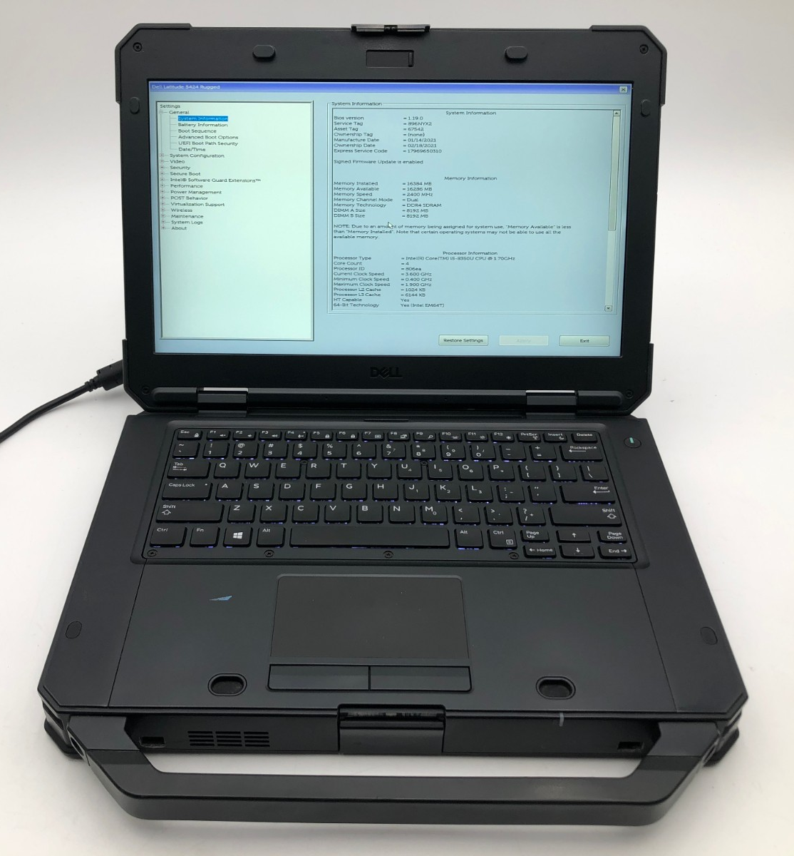 Dell Latitude 5424 Rugged i5-8350U 16GB No Storage 14" FHD No OS 1 Dell Latitude 5424 Rugged i5-8350U 16GB No Storage 14" FHD No OS