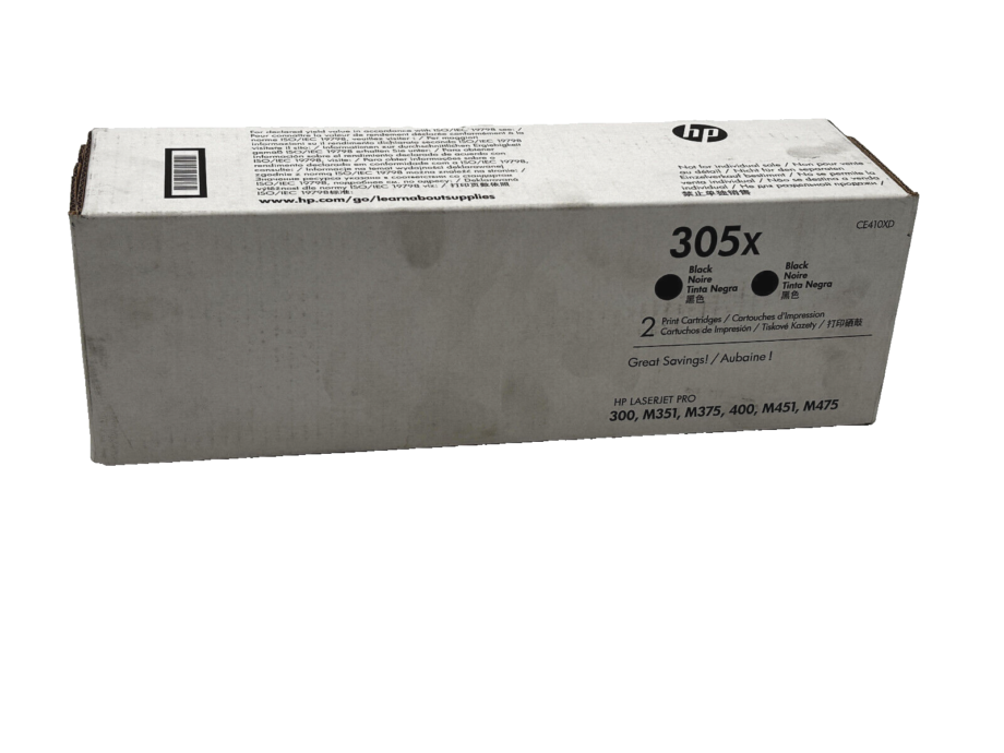 HP 305x CE410XD 2-Pack LaserJet Toner Cartridges NEW