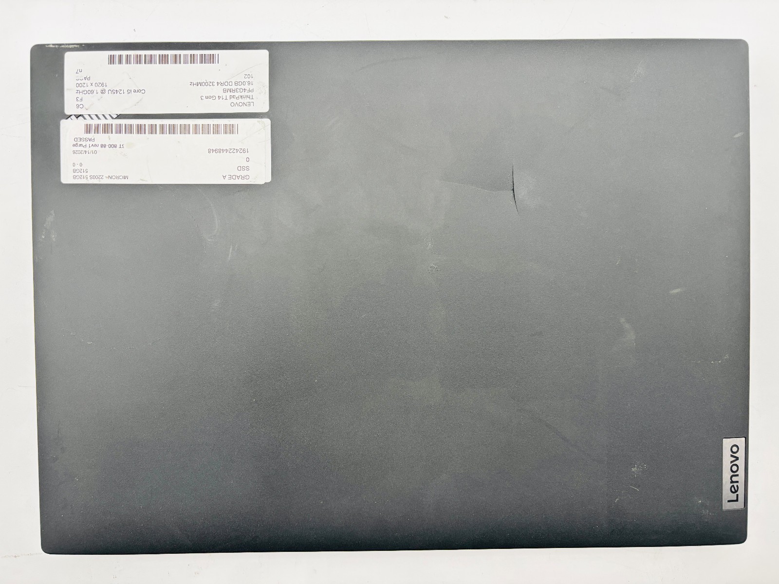 Lenovo ThinkPad T14 Gen 3 - i5 1245U 16GB RAM 512GB SSD Windows11 Pro - Lid DMG 3 Lenovo ThinkPad T14 Gen 3 - i5 1245U 16GB RAM 512GB SSD Windows11 Pro - Lid DMG