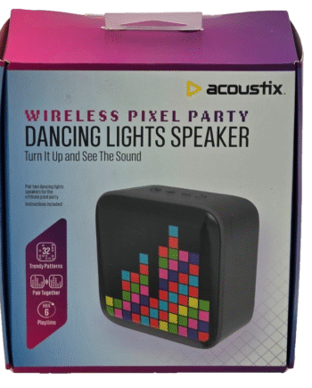 Acoustix Wireless Pixel Party Dancing Lights Speakers – New in Box –