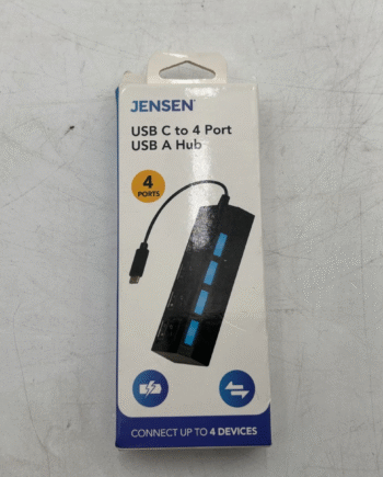 Jensen USB-C to 4-Port USB-A Hub New in box