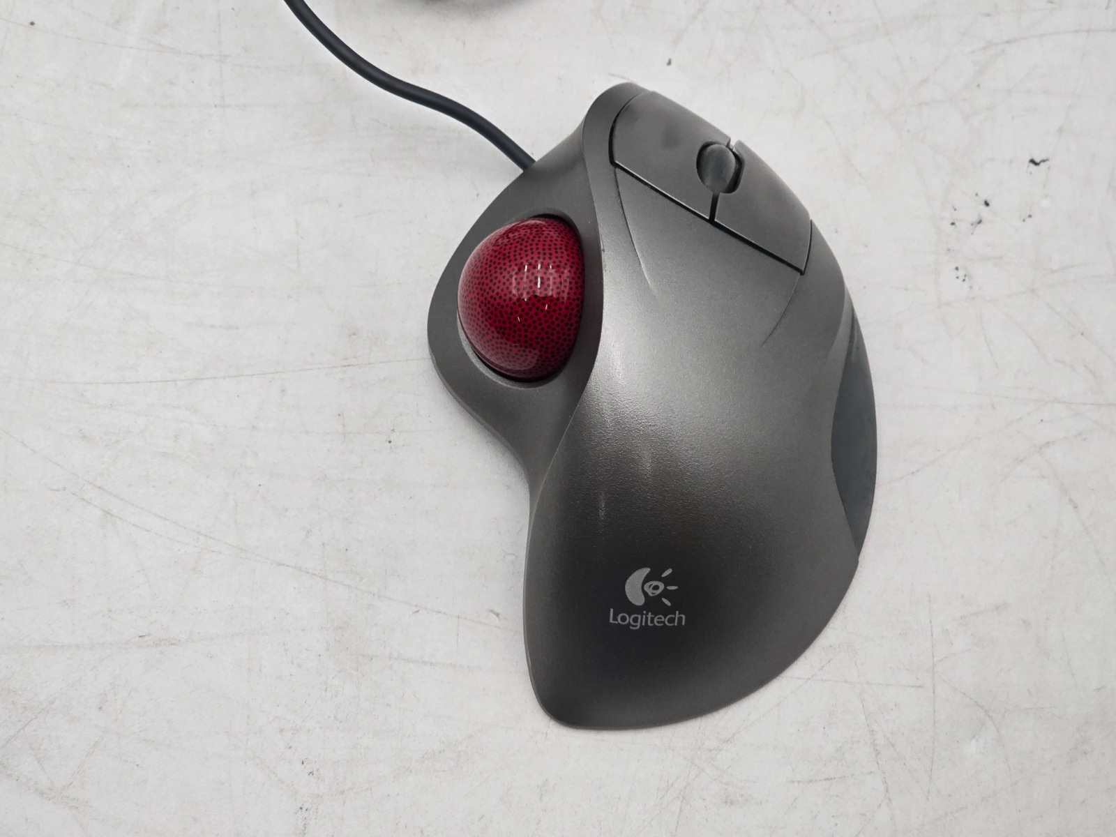 Logitech TrackMan Wheel Mouse USB Optical Trackball Wired Tested Working 1 Logitech TrackMan Wheel Mouse USB Optical Trackball Wired Tested Working