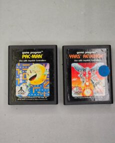 Lot of 2 Atari 2600 Game Cartridges – Pac-Man (CX2646), Yars’ Revenge (CX2655)