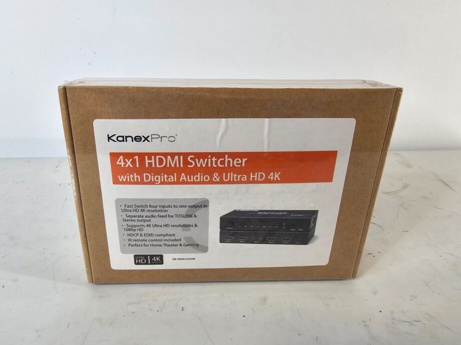 image of 4X1 HDMI SWITCHER WITH DIGITAL AUDIO ULTRA HD4K 375568538687