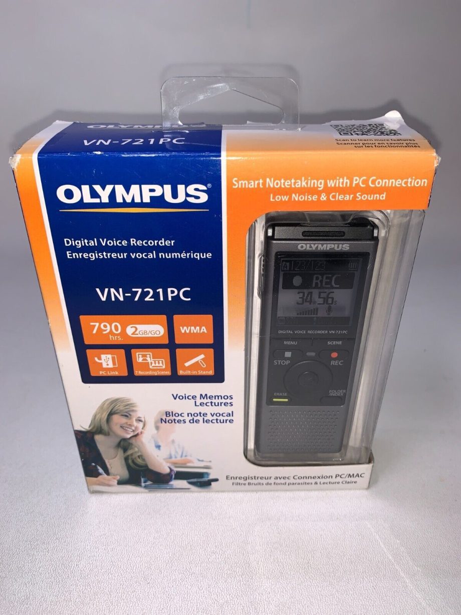 image of Olympus VN 721PC 2GB Digital Voice Recorder New Open Box 374918197187