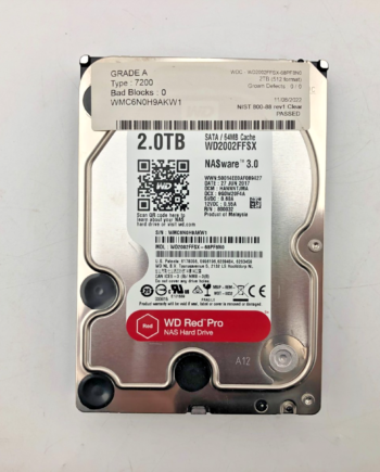 WD Red Pro 2TB 3.5" SATA NAS Hard Drive 7200RPM 64MB WD2002FFSX-68PF8N0