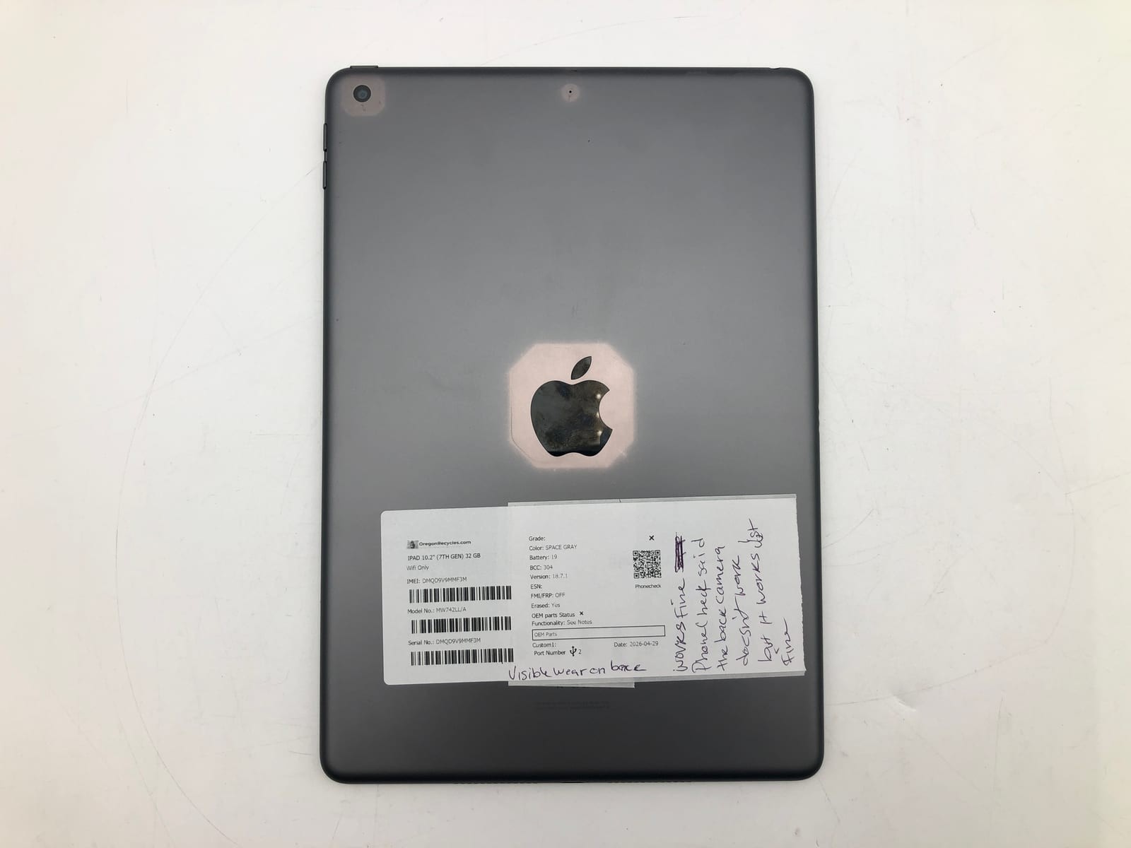 Apple iPad 10.2" (7th Gen) 32GB Space Gray Wifi Only MW742LL/A iOS Smartphone 2 5 Apple iPad 10.2" (7th Gen) 32GB Space Gray Wifi Only MW742LL/A iOS Smartphone 2
