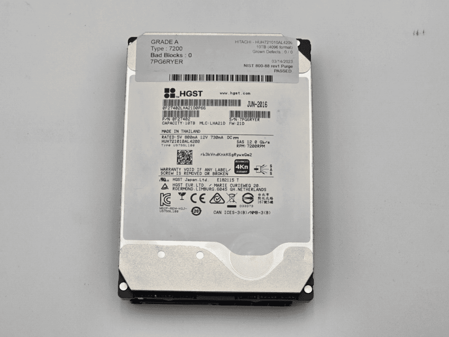 image of HUH721010AL4200 HGST Ultrastar He10 10TB 7200RPM SAS 12Gbps 256MB 2017 356056371418