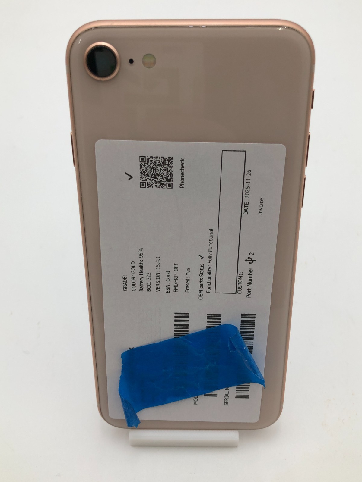 Apple iPhone 8 64GB Gold A1905 (Unlocked) - Battery 95