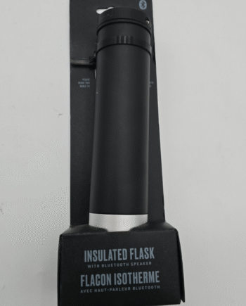 VSSL Insulated Flask With Bluetooth Speaker Black Stainless Steel Bottle Outdoor