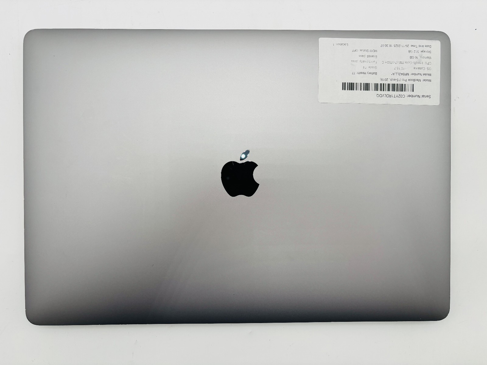 MacBook Pro 15 2019 - i7 9750H 16GB 512GB SSD macOS Ventura- KB Wear 6 MacBook Pro 15 2019 - i7 9750H 16GB 512GB SSD macOS Ventura- KB Wear