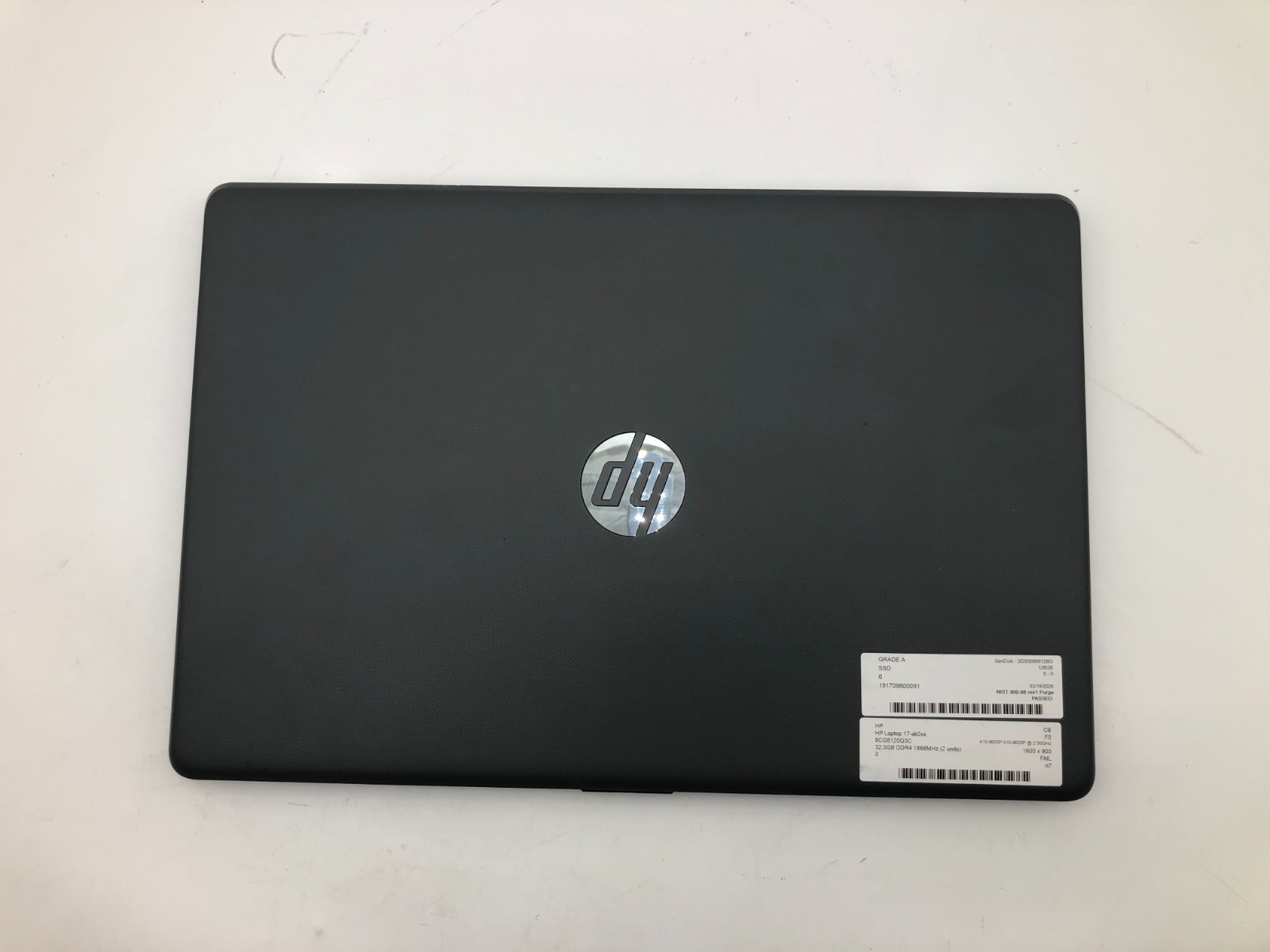 HP 17-ak0xx AMD A10-9620P 32GB RAM 128GB SSD 17.3in HD+ Win 11 DVDRW 4 HP 17-ak0xx AMD A10-9620P 32GB RAM 128GB SSD 17.3in HD+ Win 11 DVDRW