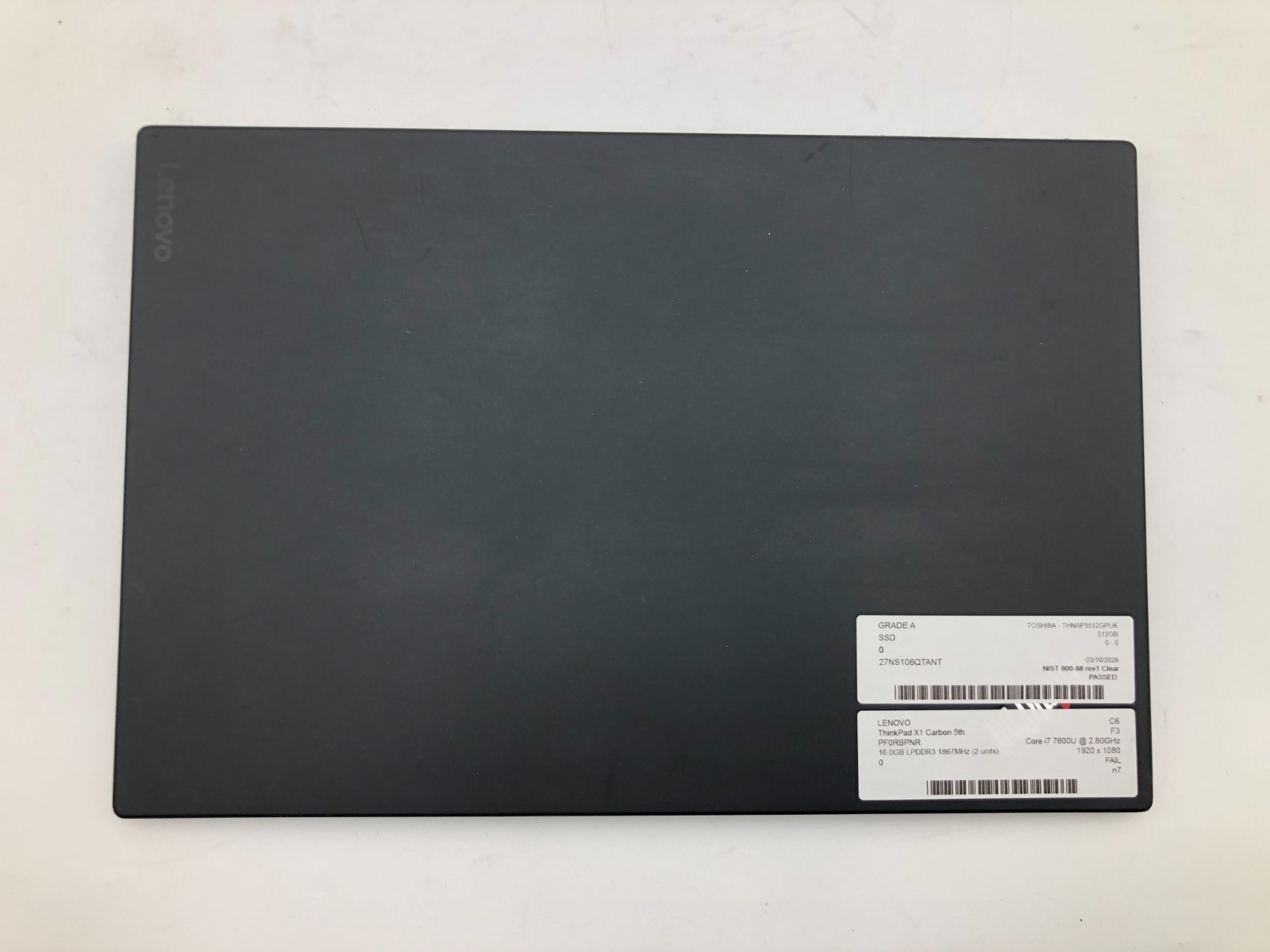 Lenovo ThinkPad X1 Carbon Gen5 i7-7600U 16GB 512GB NVMe 14" FHD Win11 No Battery 4 Lenovo ThinkPad X1 Carbon Gen5 i7-7600U 16GB 512GB NVMe 14" FHD Win11 No Battery