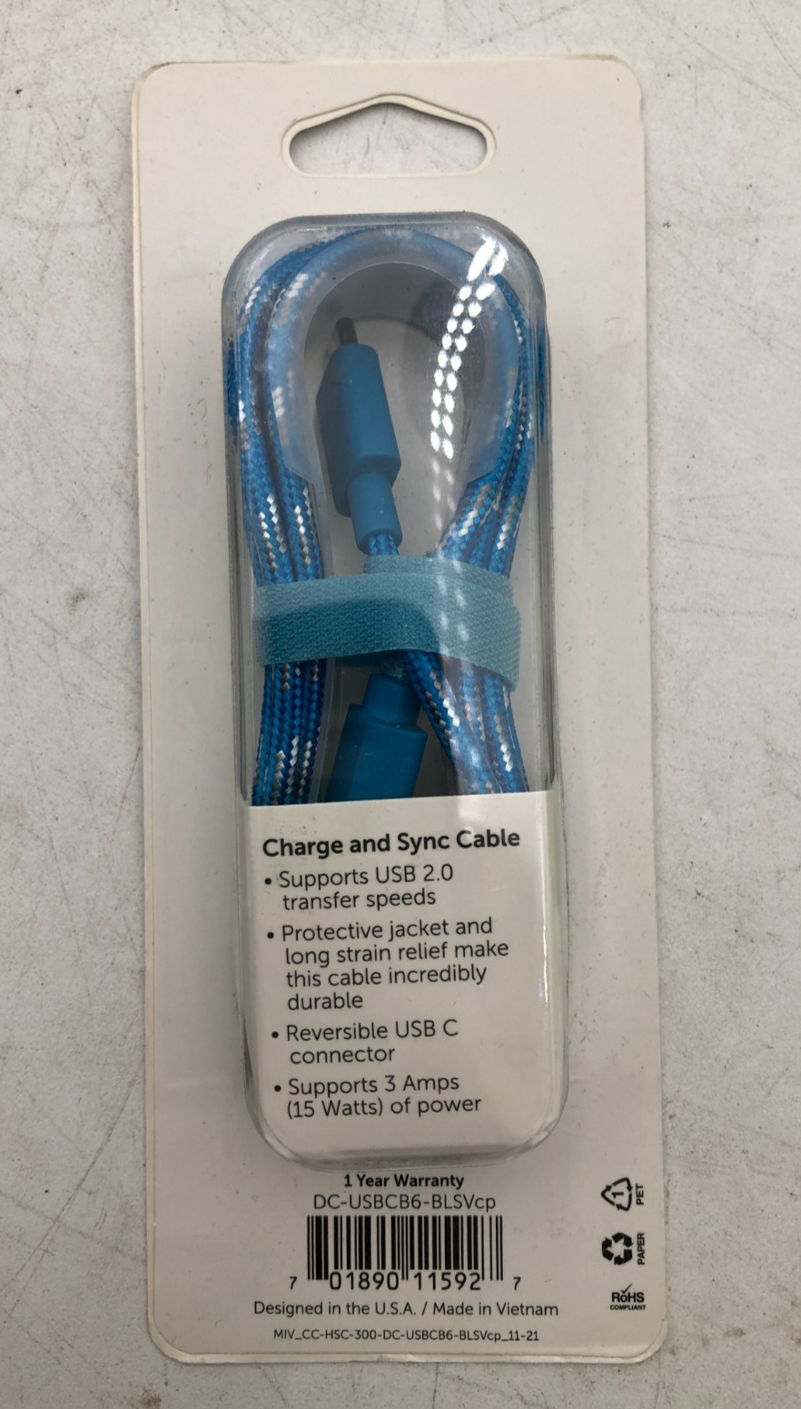 Lot(16)– Blue Cell Candy Sync & Charge Cables (6.5ft USB-C, 10ft Micro USB) -New 6 Lot(16)– Blue Cell Candy Sync & Charge Cables (6.5ft USB-C, 10ft Micro USB) -New